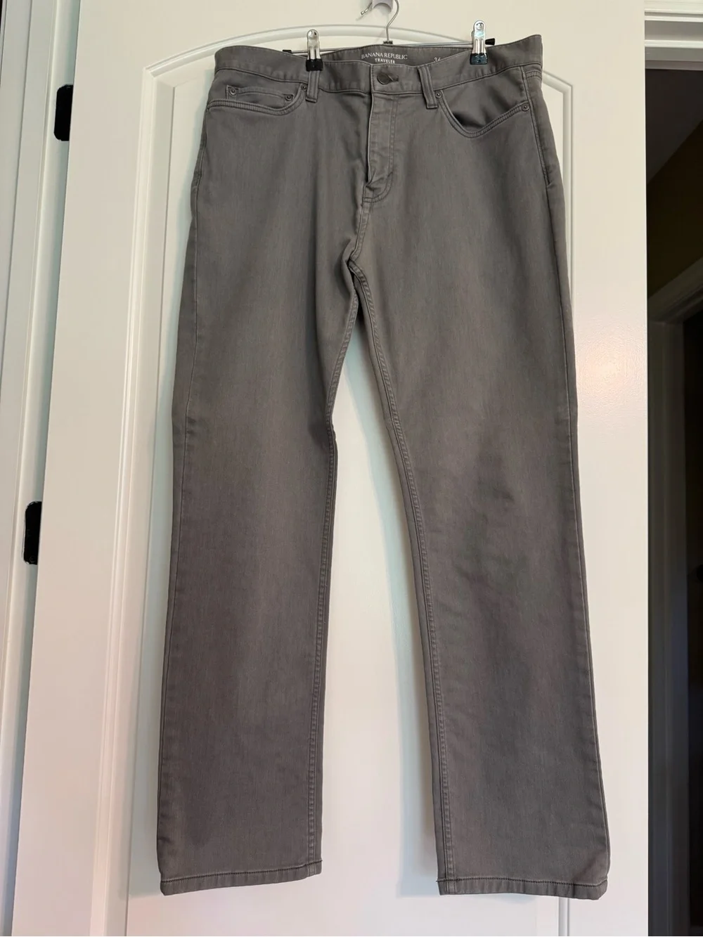 Banana Republic Men's Gray Traveler Slim Pants